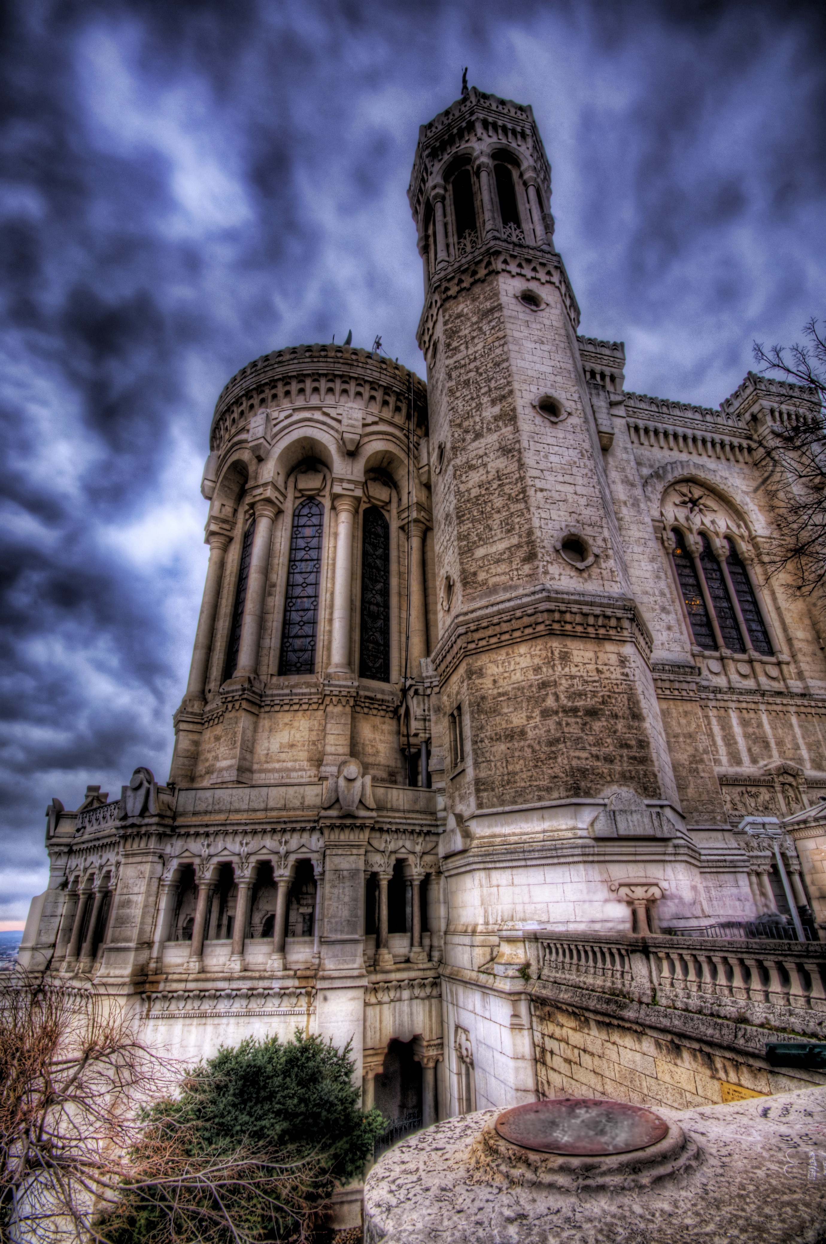 Cathedral with dramatic sky