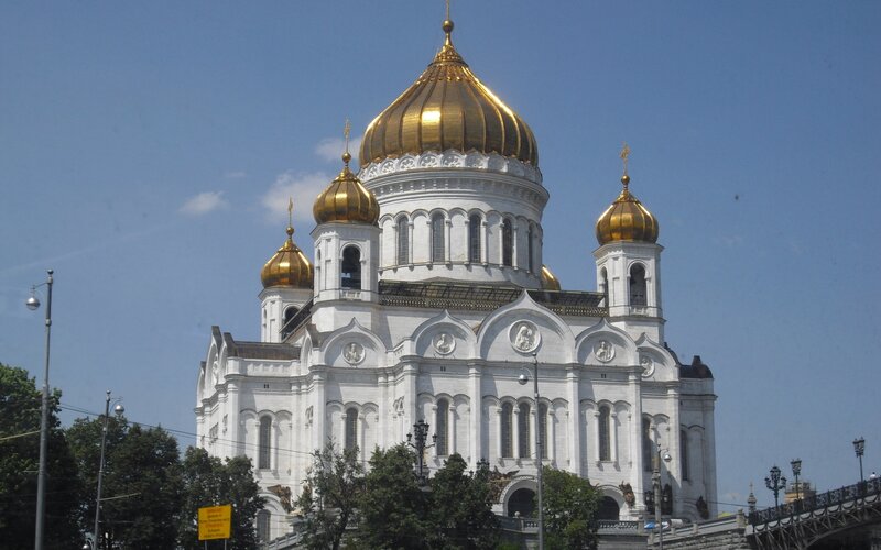Cathedral with Golden Domes — White, Serene, Afternoon