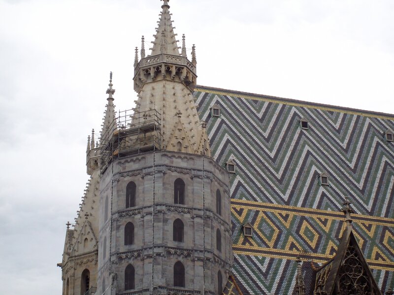 Cathedral with patterned roof