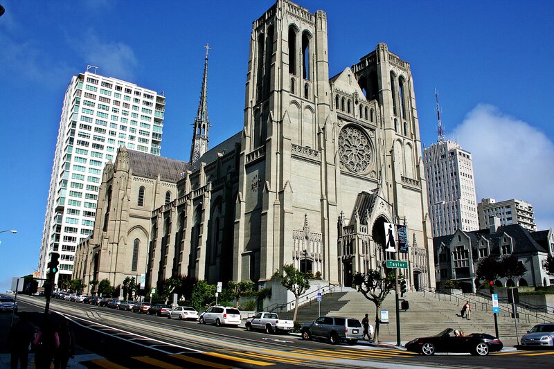 Cathedral with Skyscrapers