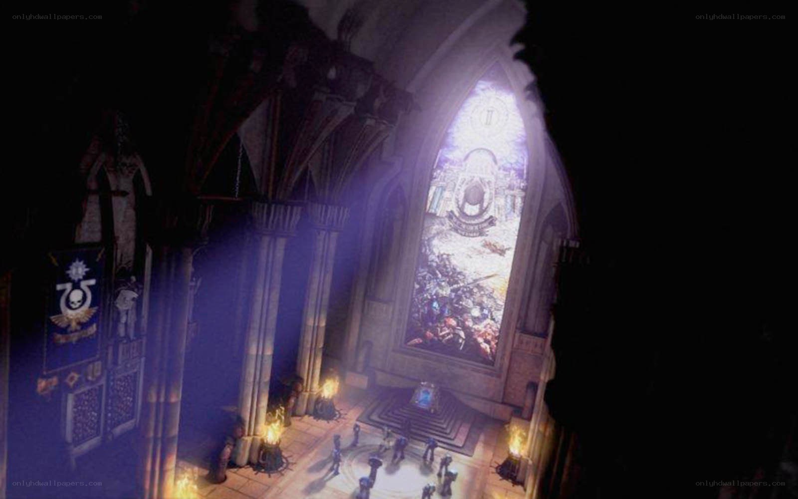 Cathedral with stained glass