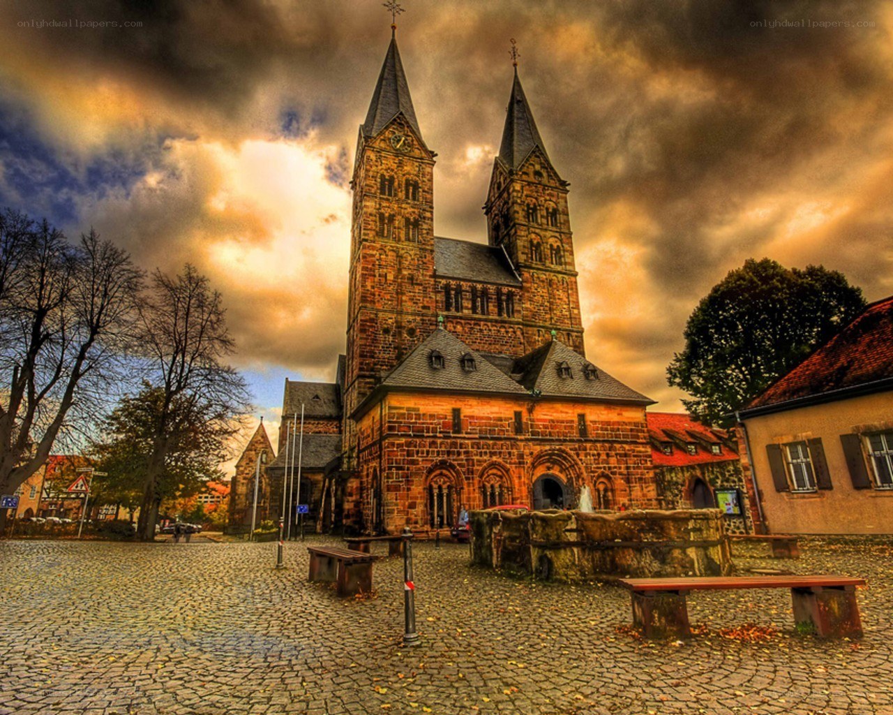 Cathedral with twin spires