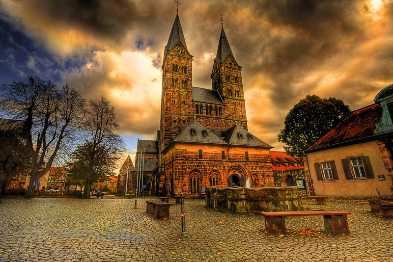 Cathedral with Twin Towers — Brown