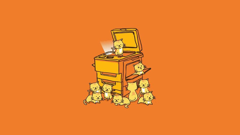 Cats and Copier Machine