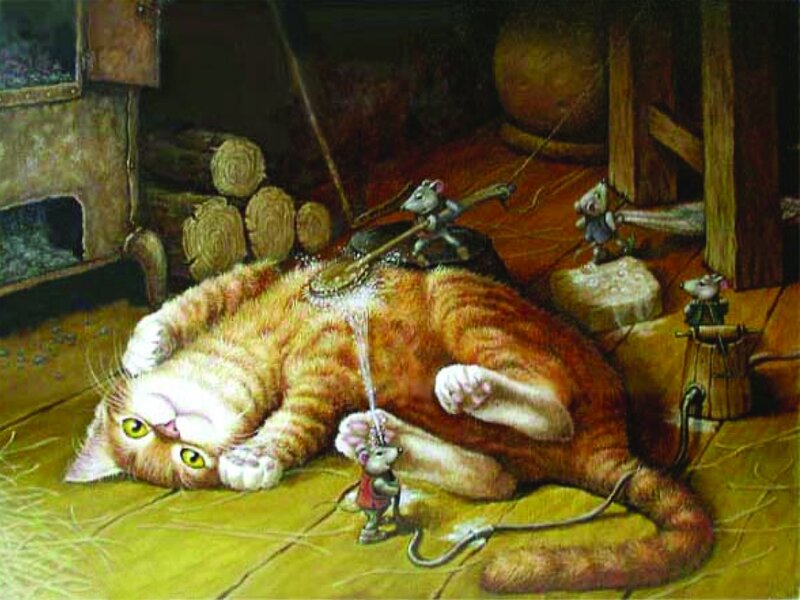 Cats and Mice in Barn