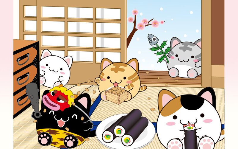 Cats Eating Sushi