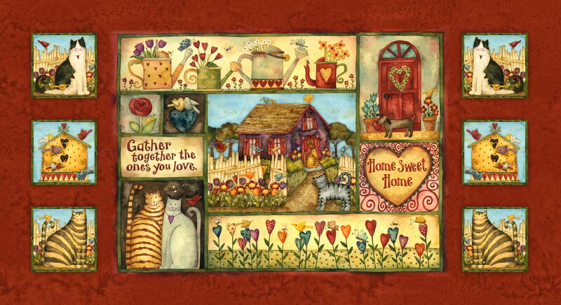 Cats in a Garden Collage