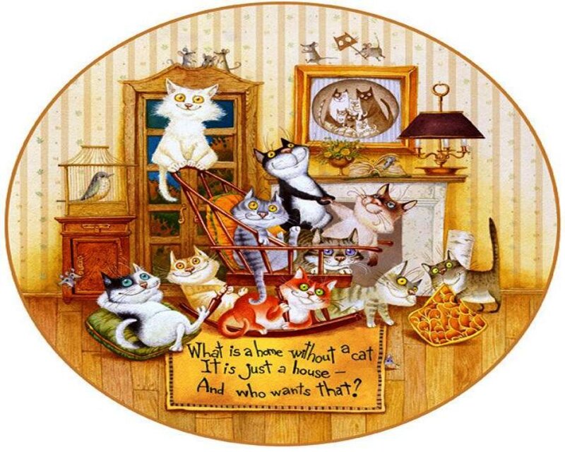 Cats in a Living Room