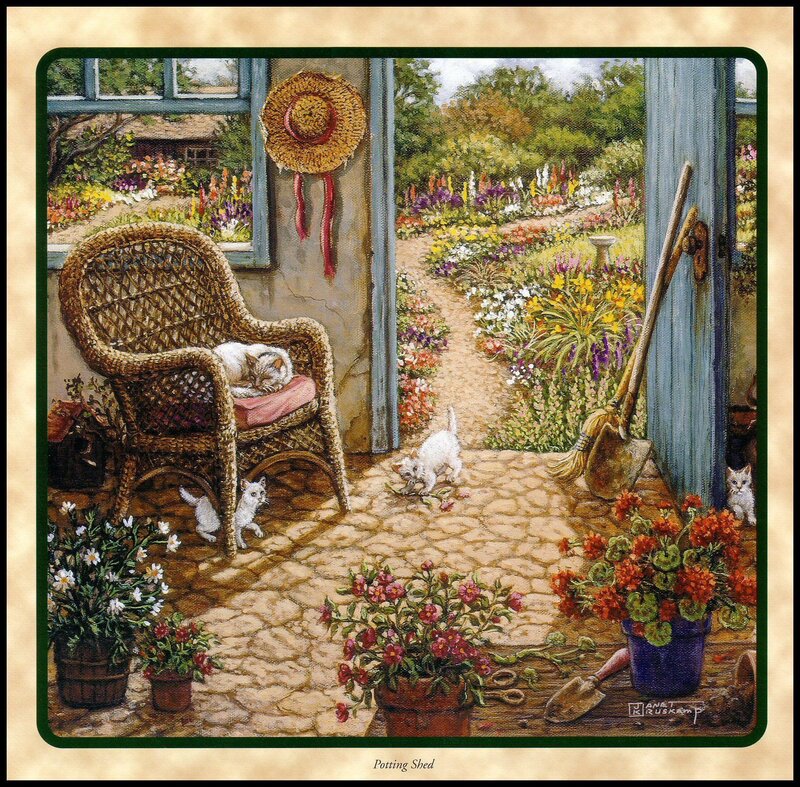 Cats in a Potting Shed