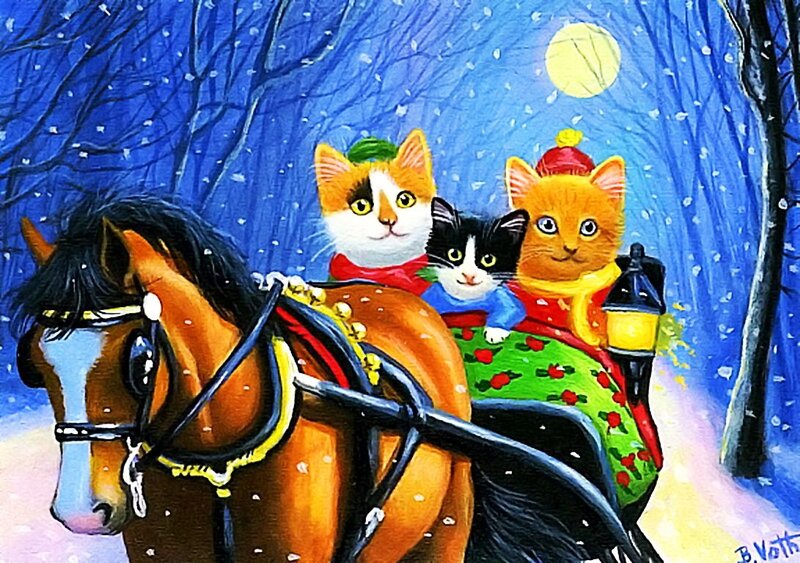 Cats in a Sleigh