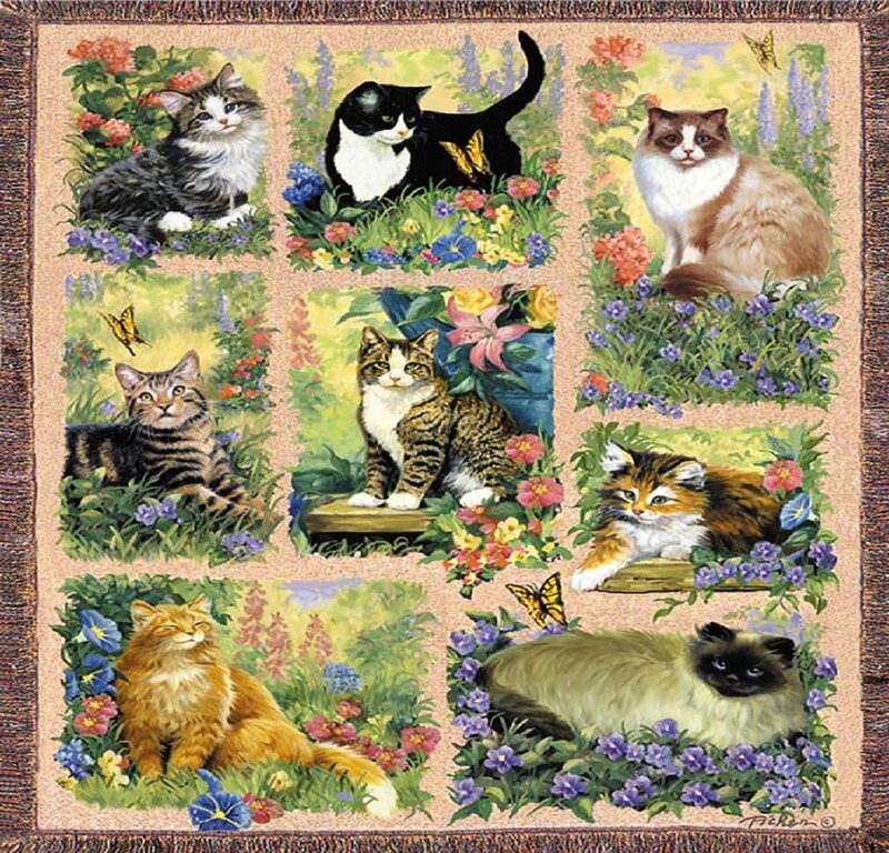 Cats in Garden Scenes