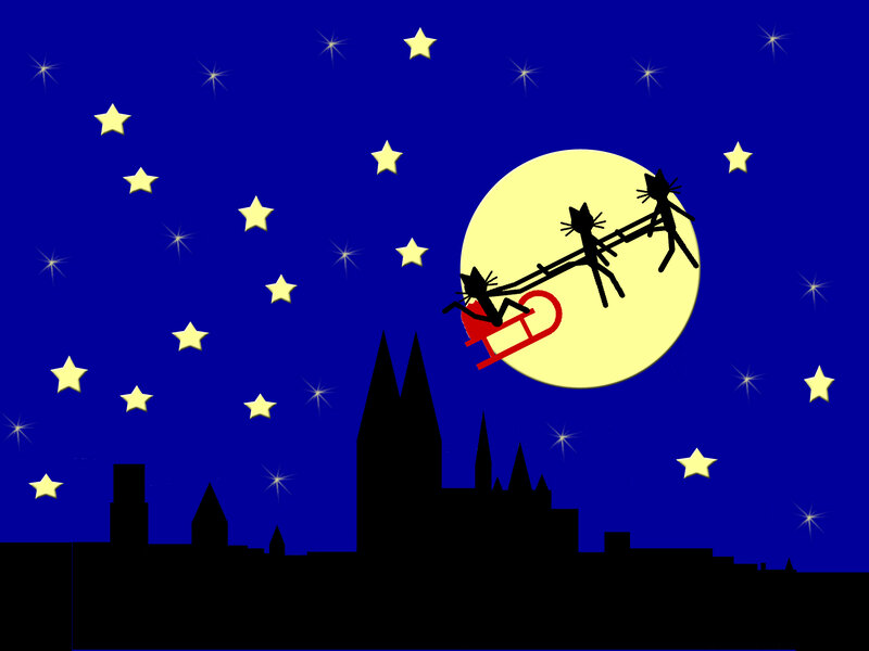 Cats in Sleigh