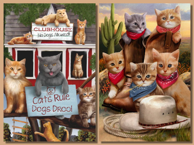 Cats in Two Scenes