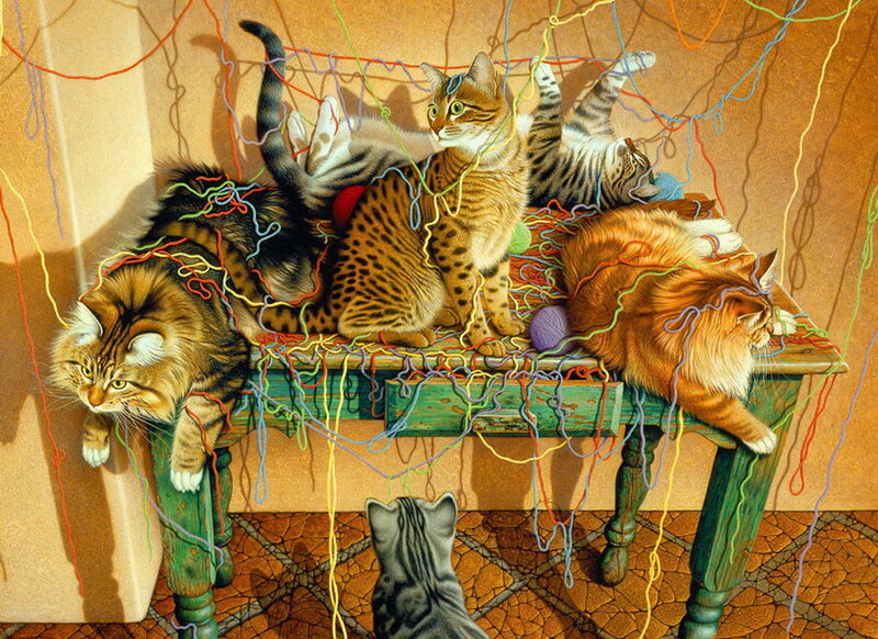 Cats on a Table