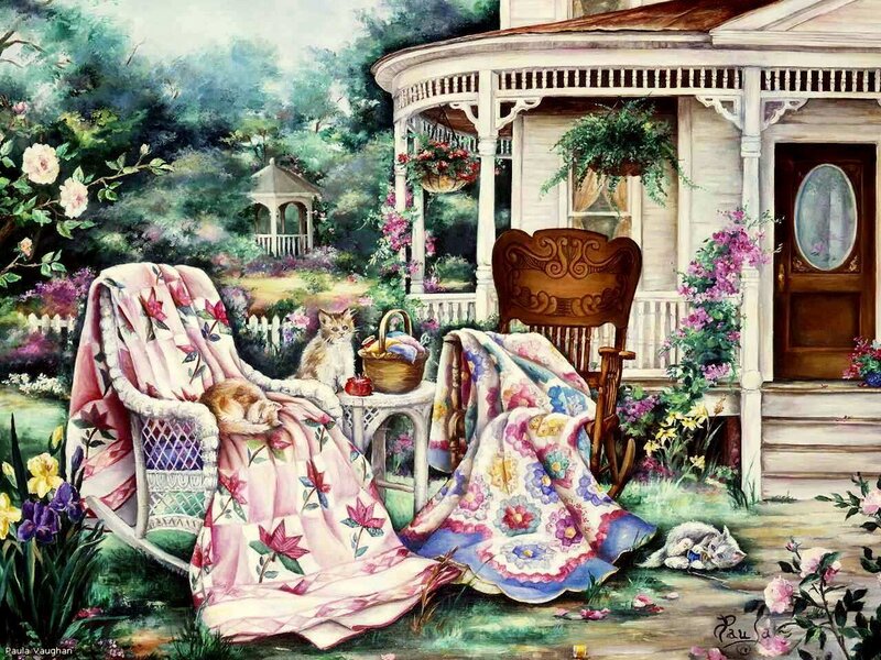 Cats on Porch