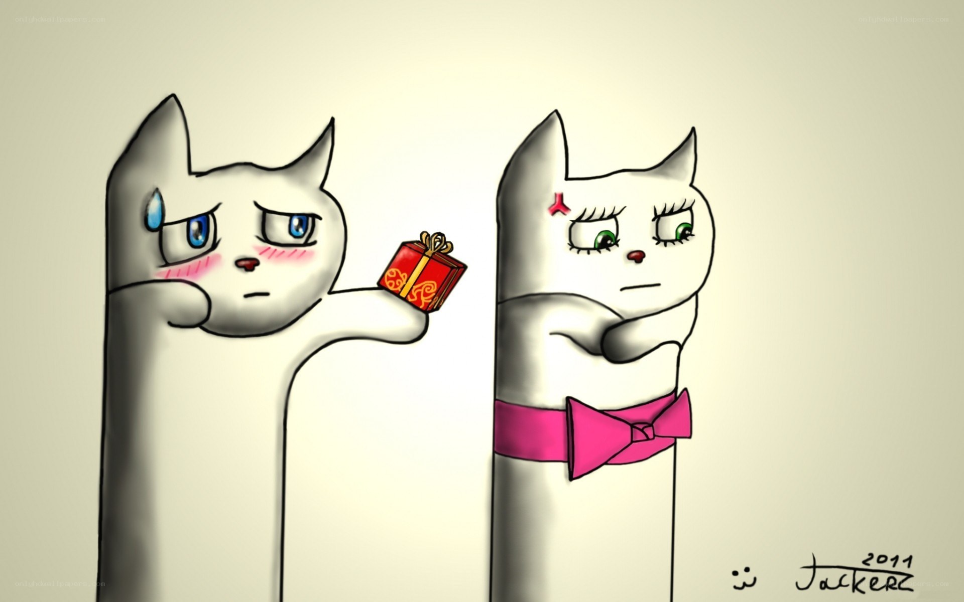 Cats with a gift