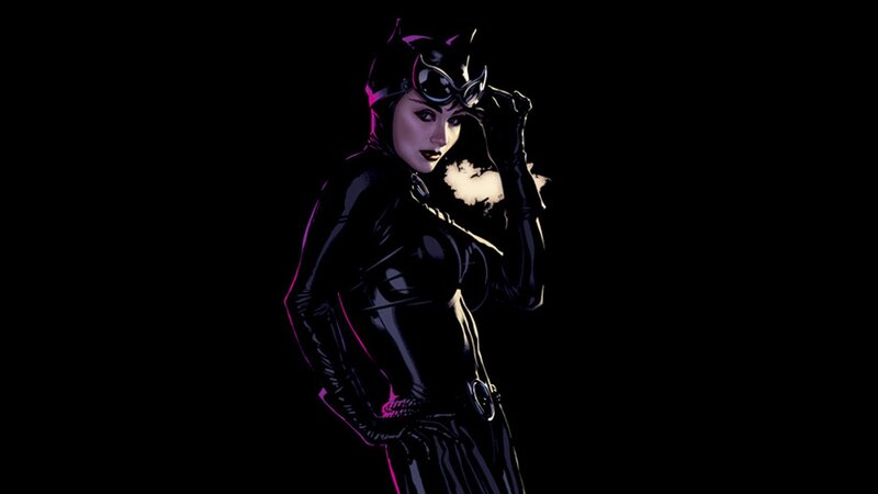 Catwoman Character — Black, Dramatic, Night, Comic, Gloves, Mask, Costume