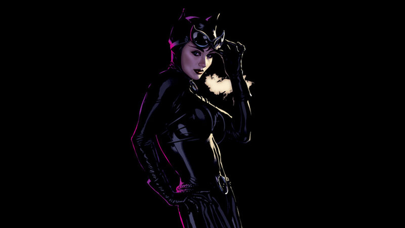 Catwoman Character — Black, Dramatic, Night, Comic, Gloves