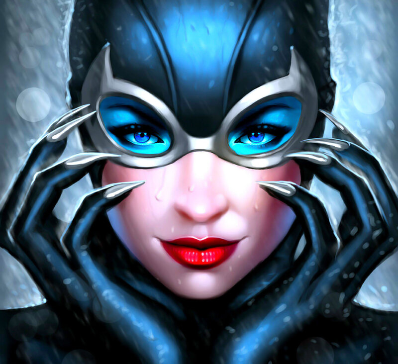 Catwoman Character — Blue, Dramatic