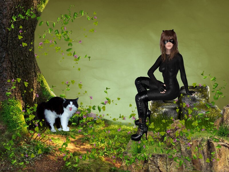 Catwoman Character — Green