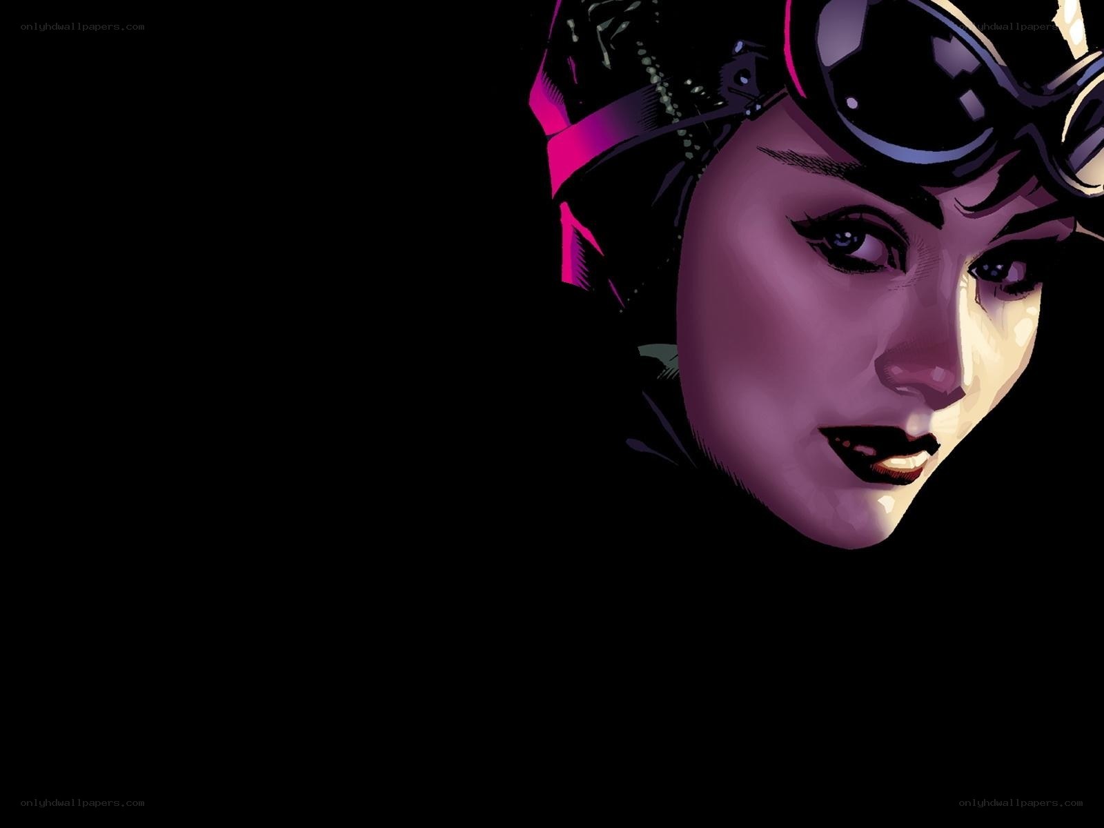 Catwoman comic book portrait