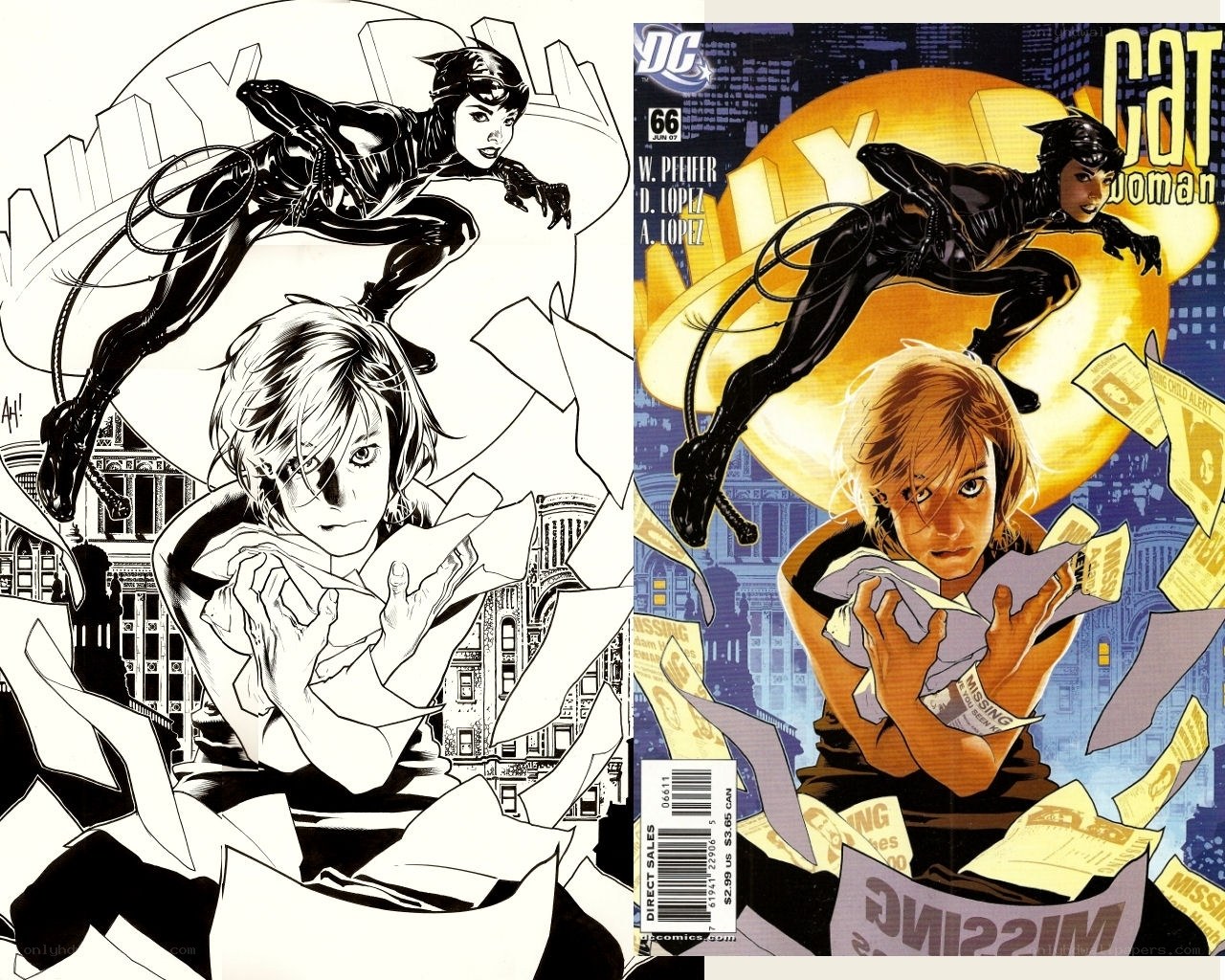 Catwoman comic cover art