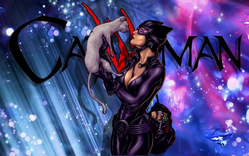 Catwoman Holding a Cat
