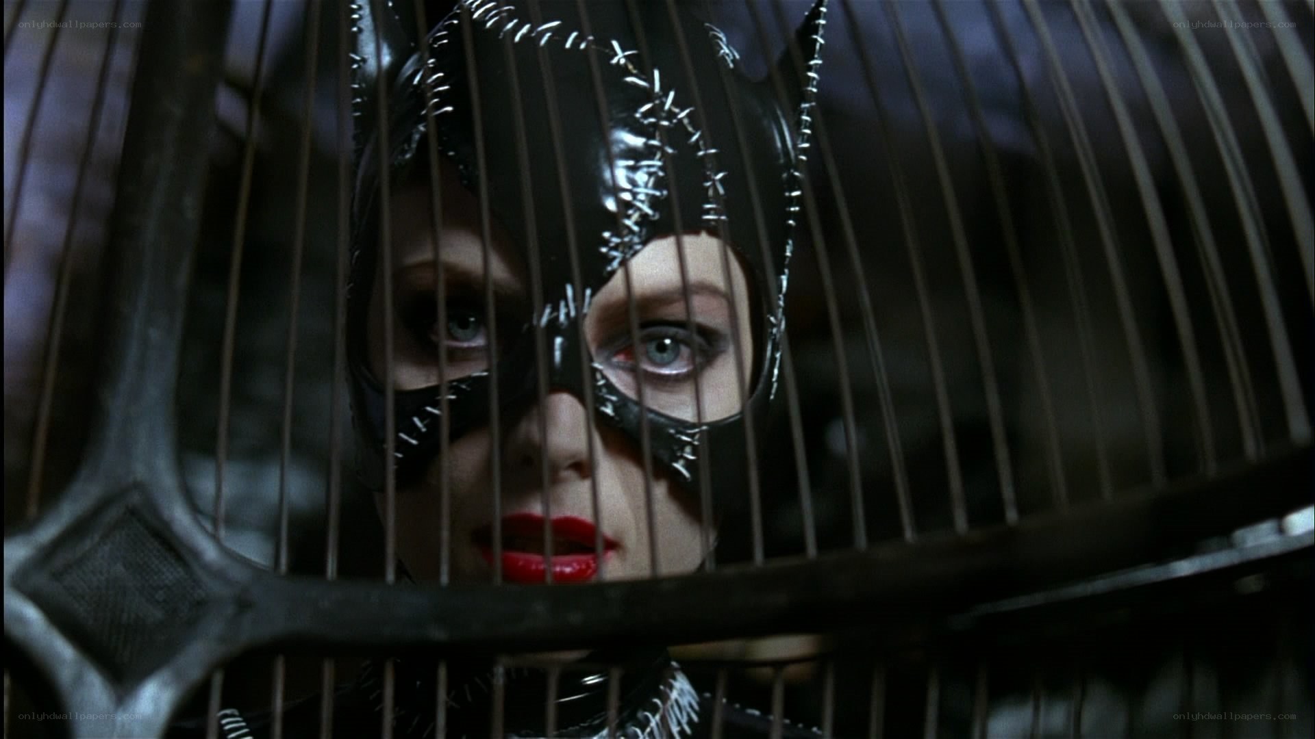 Catwoman in a cage