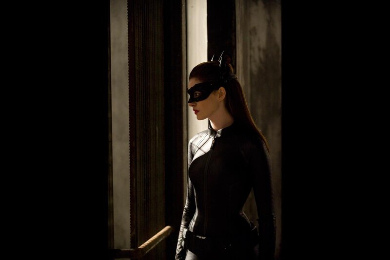 Catwoman in a dark corridor