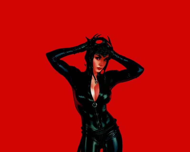 Catwoman in black suit