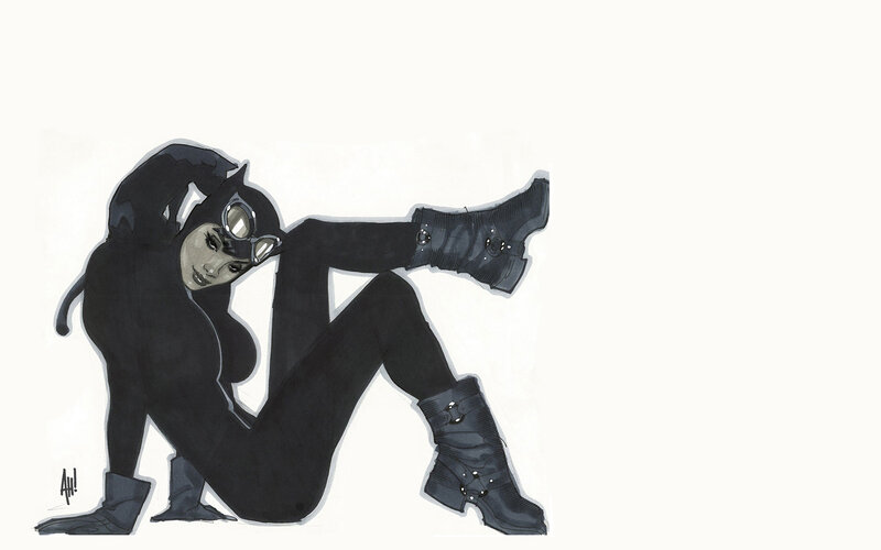 Catwoman in black suit