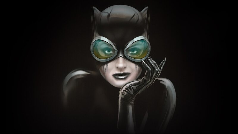Catwoman in black suit