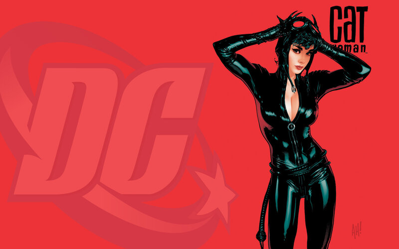 Catwoman in black suit
