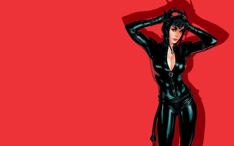 Catwoman in black suit