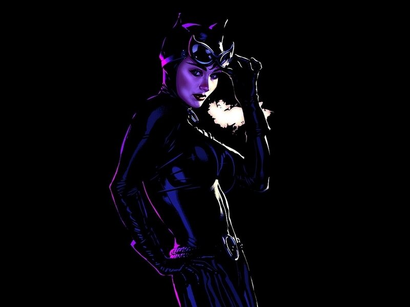 Catwoman in black suit