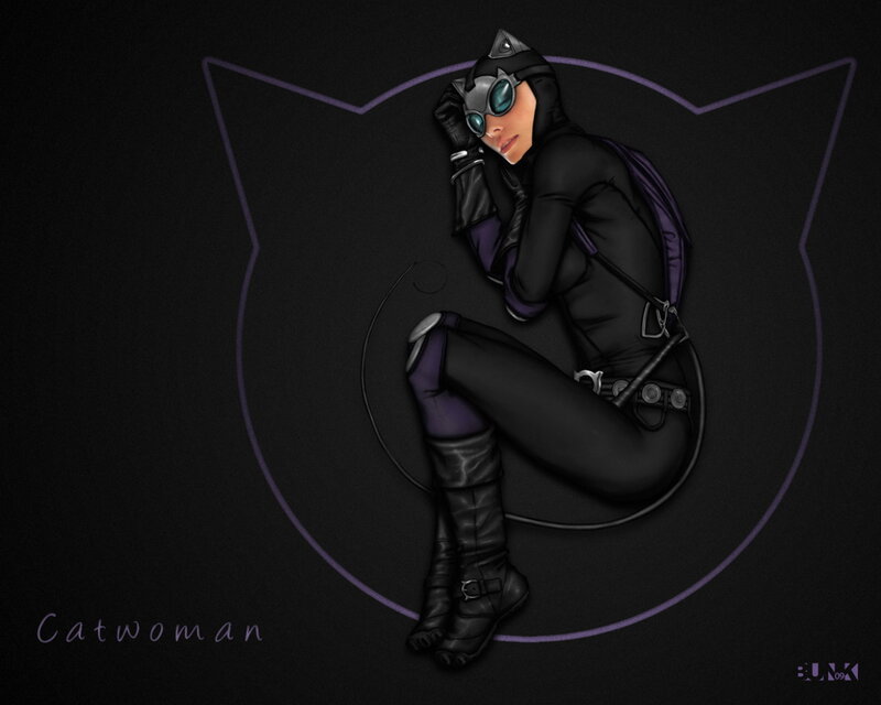Catwoman in black suit