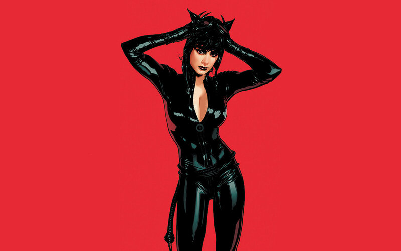 Catwoman in black suit