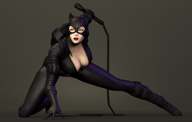 Catwoman in black suit