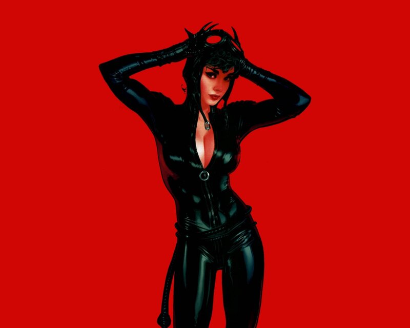 Catwoman in black suit