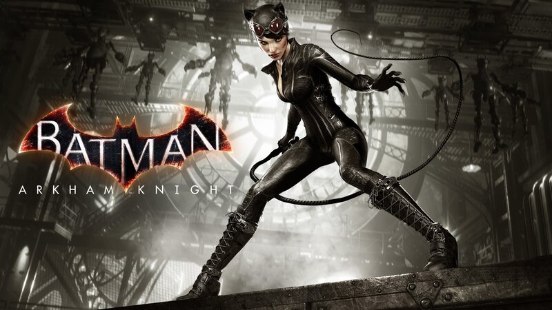 Catwoman in Black Suit — Dramatic, Digital Art, Cat Ears