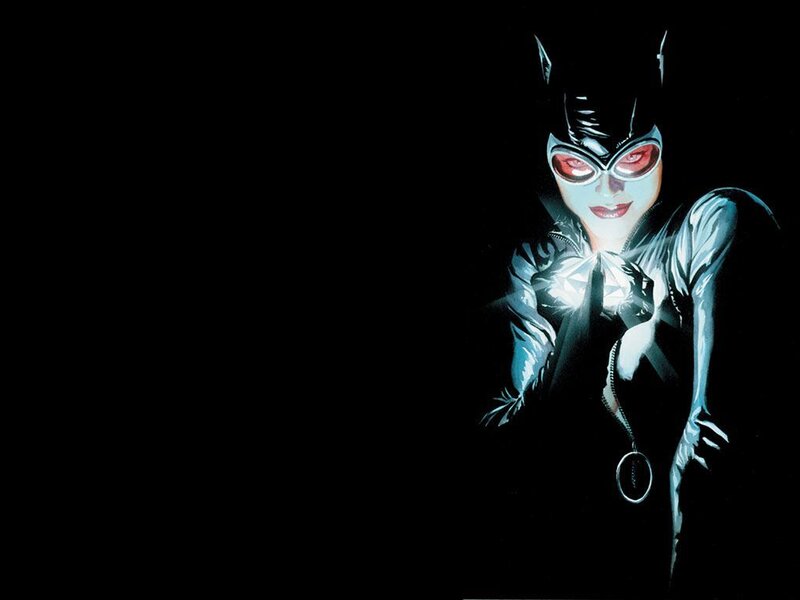 Catwoman in dark costume
