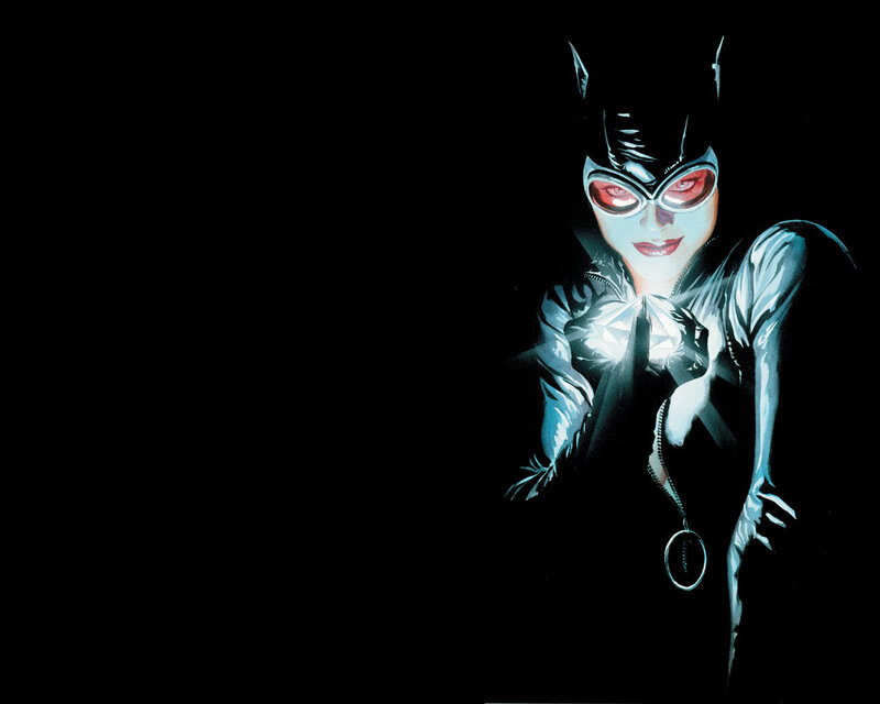 Catwoman in dark costume
