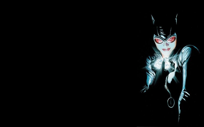 Catwoman in dark costume