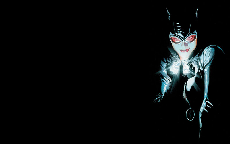 Catwoman in dark costume