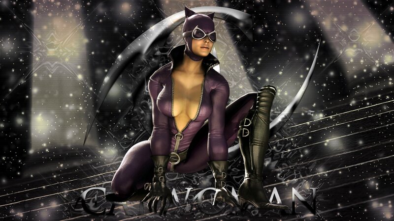 Catwoman in purple suit