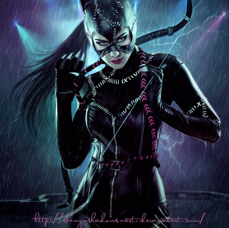Catwoman in Rain