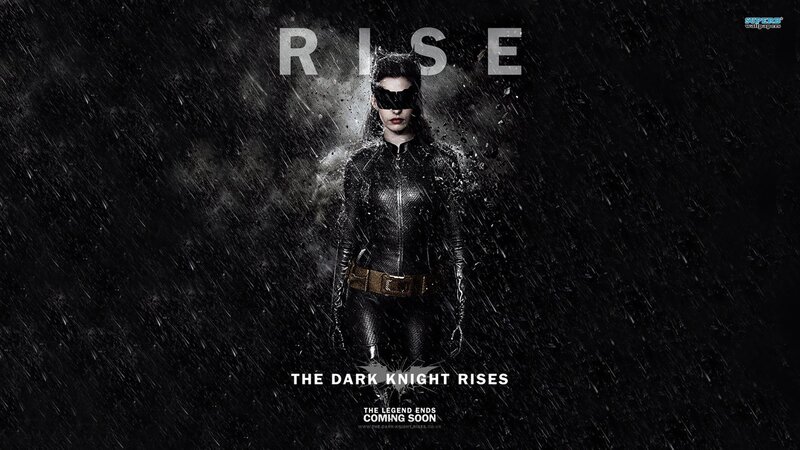 Catwoman in the rain