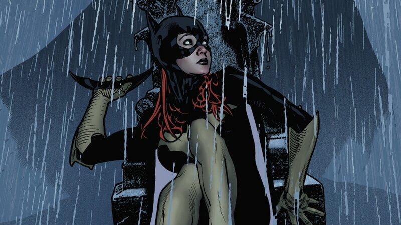 Catwoman in the rain