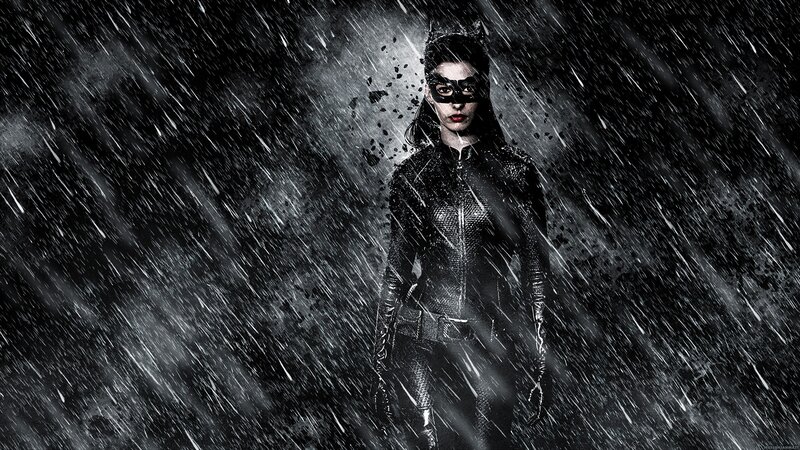 Catwoman in the rain