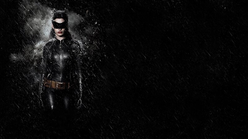 Catwoman in the rain